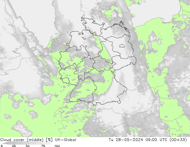 Wolken (mittel) UK-Global Di 28.05.2024 09 UTC