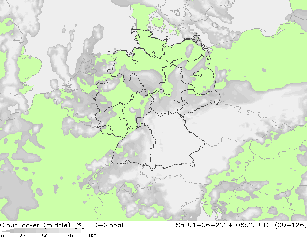 Nuages (moyen) UK-Global sam 01.06.2024 06 UTC