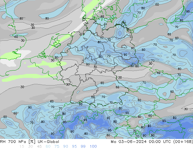 RH 700 hPa UK-Global Po 03.06.2024 00 UTC