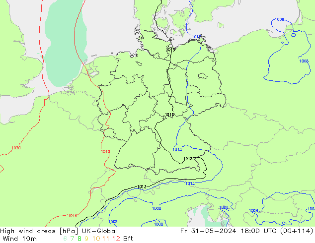 High wind areas UK-Global ven 31.05.2024 18 UTC