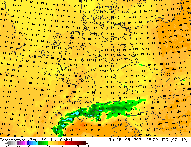 карта температуры UK-Global вт 28.05.2024 18 UTC