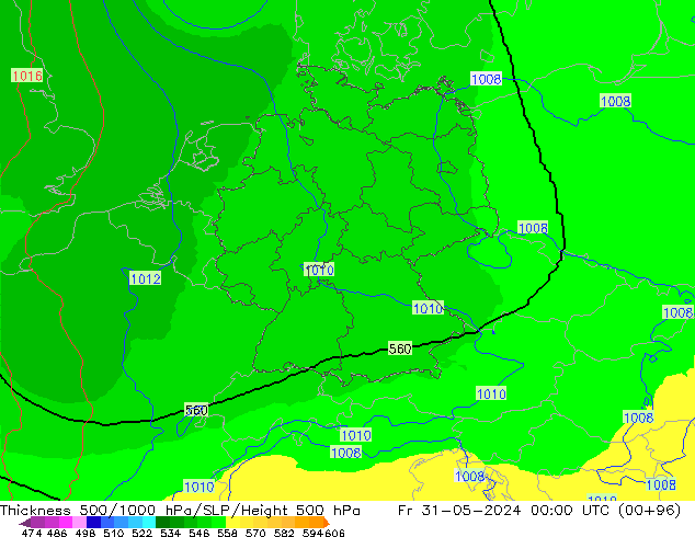 Thck 500-1000hPa UK-Global pt. 31.05.2024 00 UTC