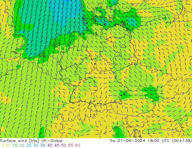 Rüzgar 10 m UK-Global Cts 01.06.2024 18 UTC