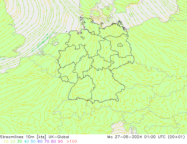 Streamlines 10m UK-Global Mo 27.05.2024 01 UTC