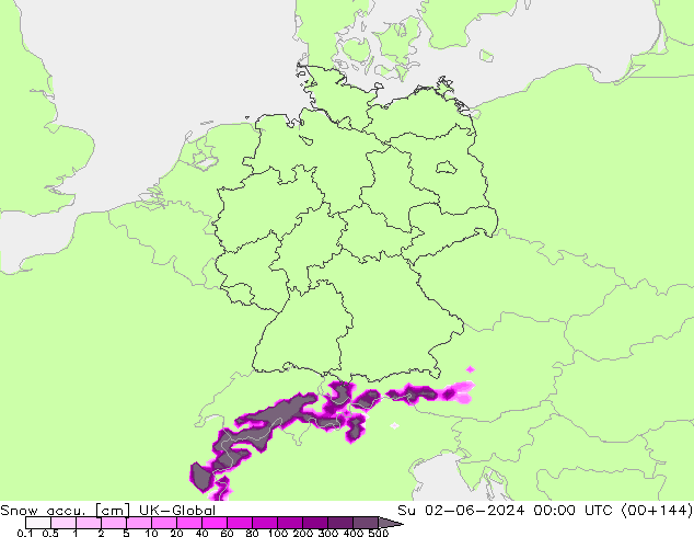 Snow accu. UK-Global Su 02.06.2024 00 UTC