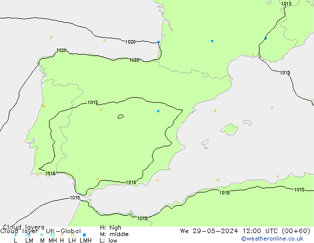 Chmura warstwa UK-Global śro. 29.05.2024 12 UTC