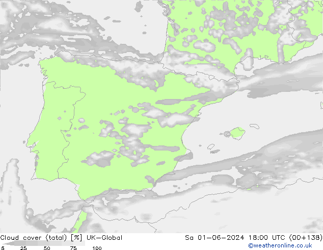 Wolken (gesamt) UK-Global Sa 01.06.2024 18 UTC