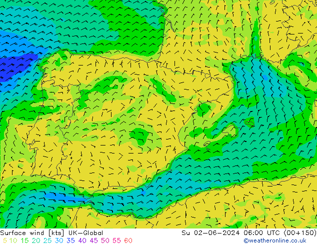 wiatr 10 m UK-Global nie. 02.06.2024 06 UTC