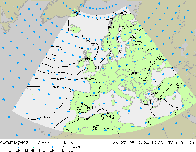 Cloud layer UK-Global lun 27.05.2024 12 UTC