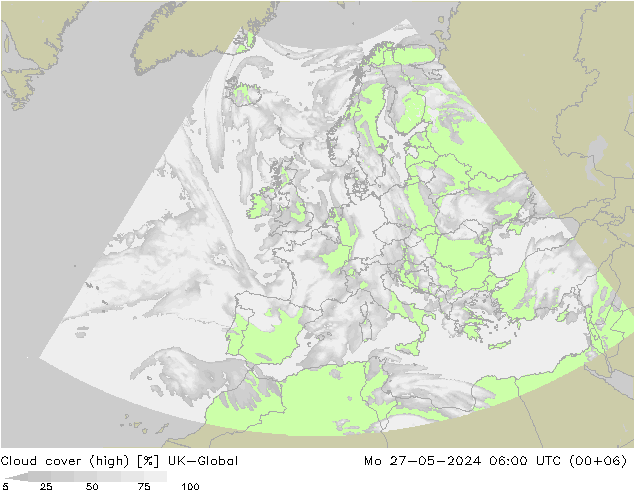 Wolken (hohe) UK-Global Mo 27.05.2024 06 UTC