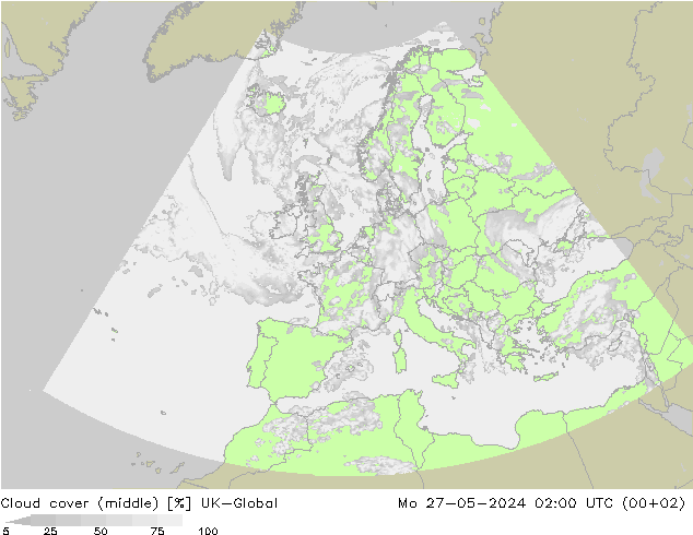 oblačnosti uprostřed UK-Global Po 27.05.2024 02 UTC