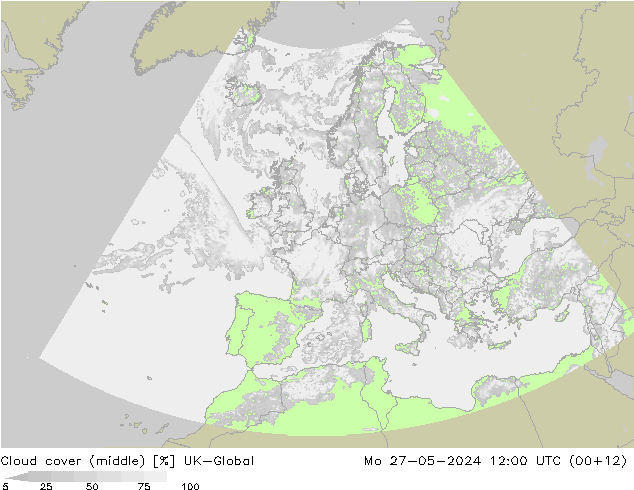 Cloud cover (middle) UK-Global Mo 27.05.2024 12 UTC