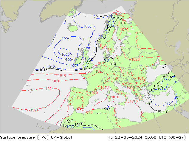 Luchtdruk (Grond) UK-Global di 28.05.2024 03 UTC