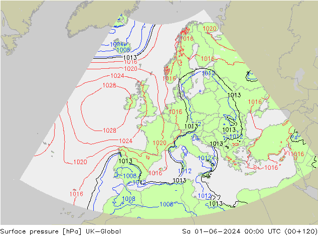 Surface pressure UK-Global Sa 01.06.2024 00 UTC