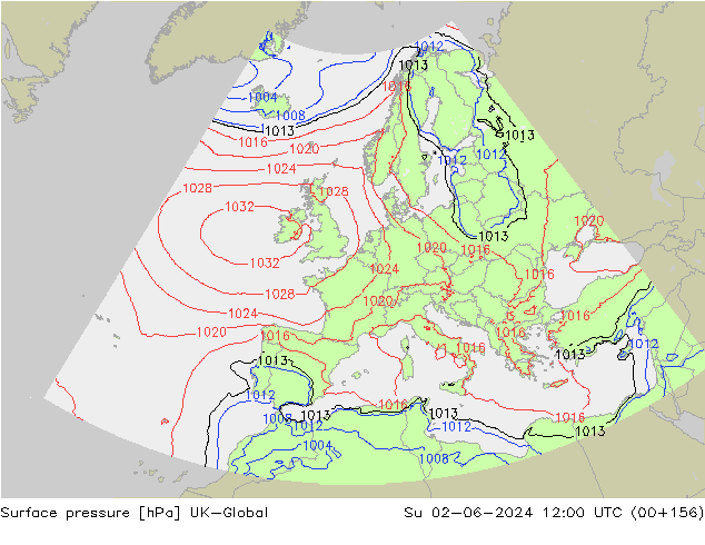 приземное давление UK-Global Вс 02.06.2024 12 UTC