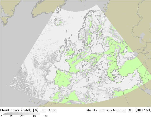 Wolken (gesamt) UK-Global Mo 03.06.2024 00 UTC