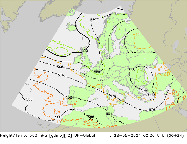 Height/Temp. 500 hPa UK-Global Ter 28.05.2024 00 UTC