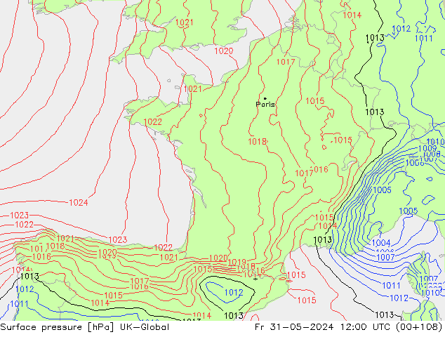 Yer basıncı UK-Global Cu 31.05.2024 12 UTC