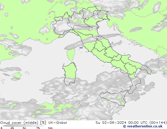 Bewolking (Middelb.) UK-Global zo 02.06.2024 00 UTC