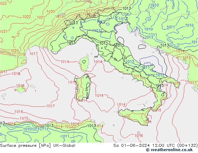 Surface pressure UK-Global Sa 01.06.2024 12 UTC