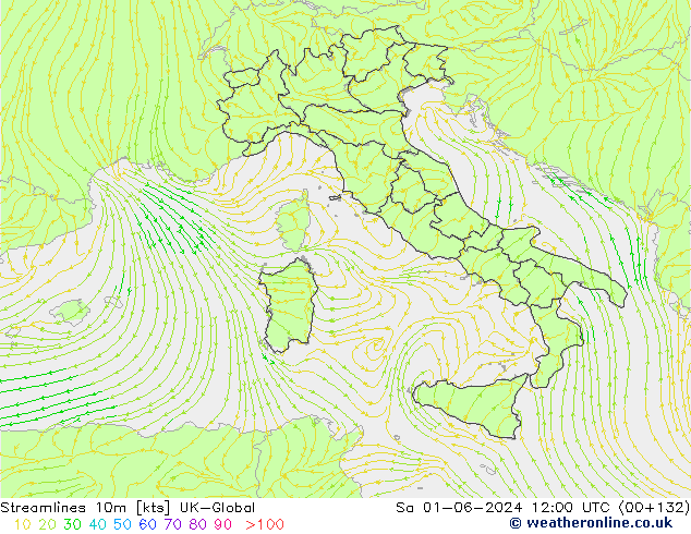 Streamlines 10m UK-Global Sa 01.06.2024 12 UTC