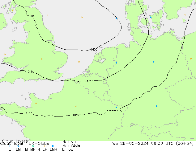 Wolkenlagen UK-Global wo 29.05.2024 06 UTC