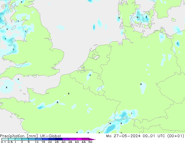 Srážky UK-Global Po 27.05.2024 01 UTC