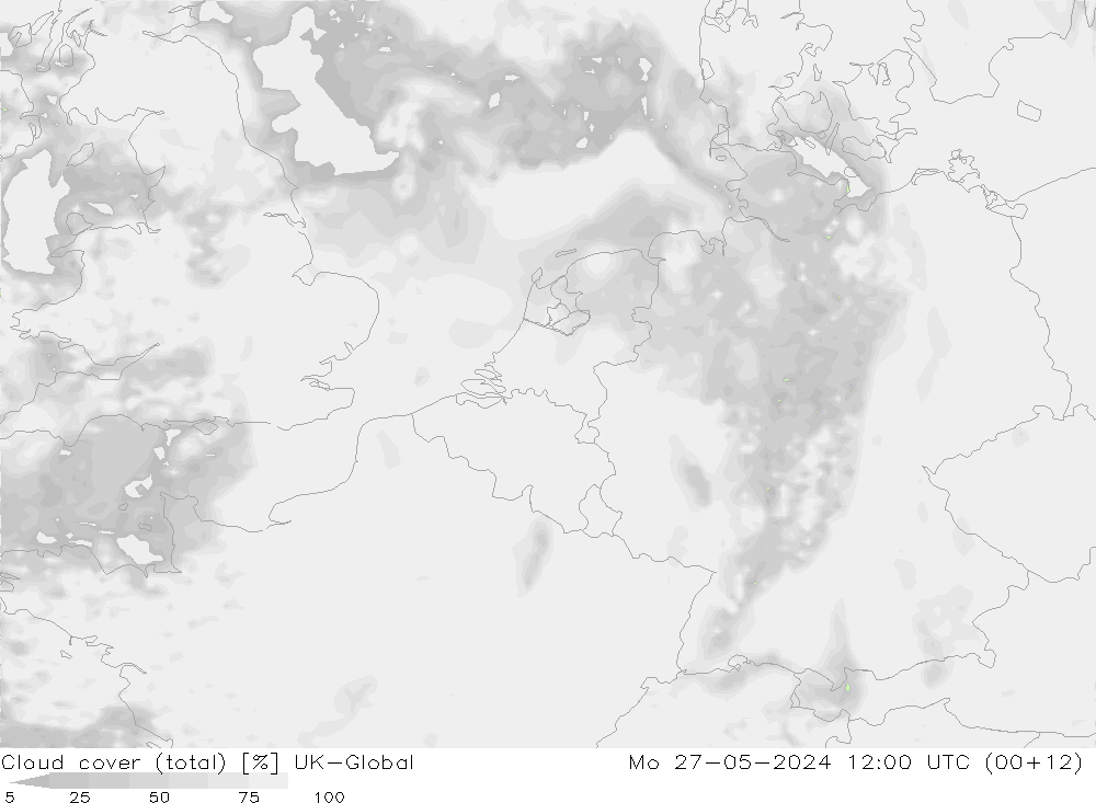 Wolken (gesamt) UK-Global Mo 27.05.2024 12 UTC