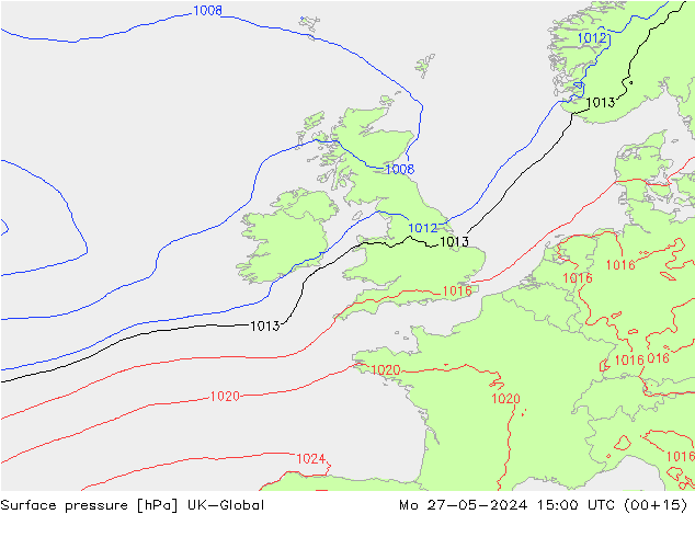 Luchtdruk (Grond) UK-Global ma 27.05.2024 15 UTC