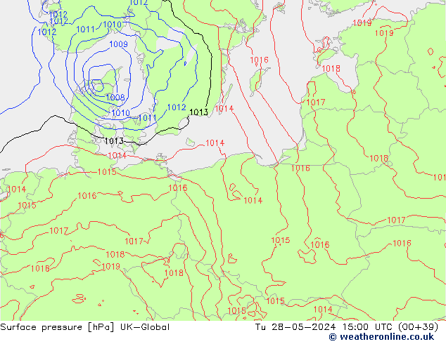 pressão do solo UK-Global Ter 28.05.2024 15 UTC