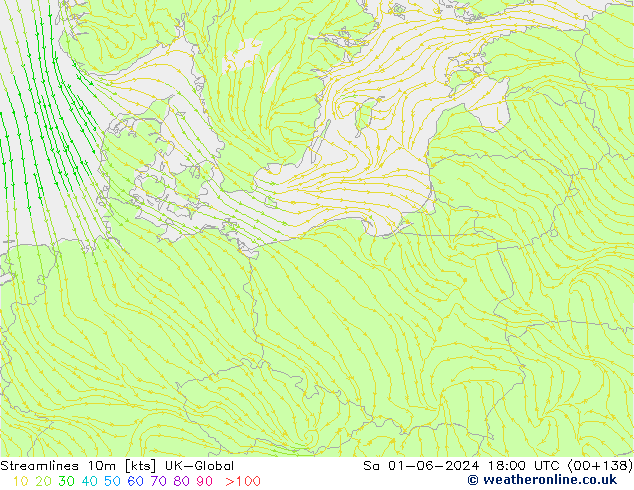 Streamlines 10m UK-Global So 01.06.2024 18 UTC