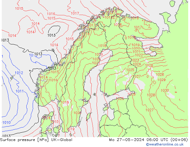 Bodendruck UK-Global Mo 27.05.2024 06 UTC