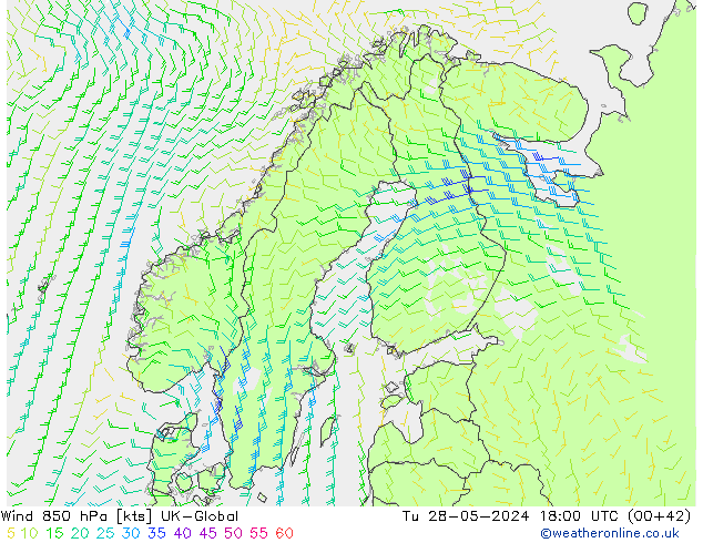  850 hPa UK-Global  28.05.2024 18 UTC