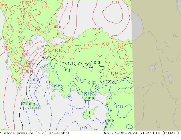 Yer basıncı UK-Global Pzt 27.05.2024 01 UTC