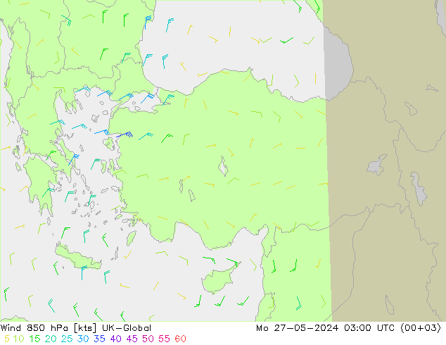Wind 850 hPa UK-Global Mo 27.05.2024 03 UTC