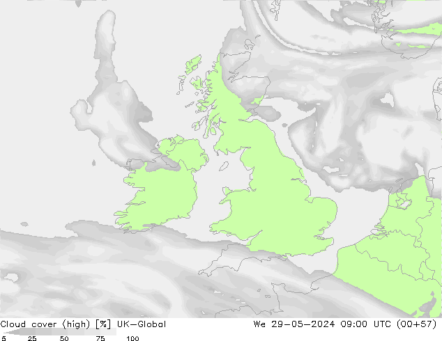 Wolken (hohe) UK-Global Mi 29.05.2024 09 UTC