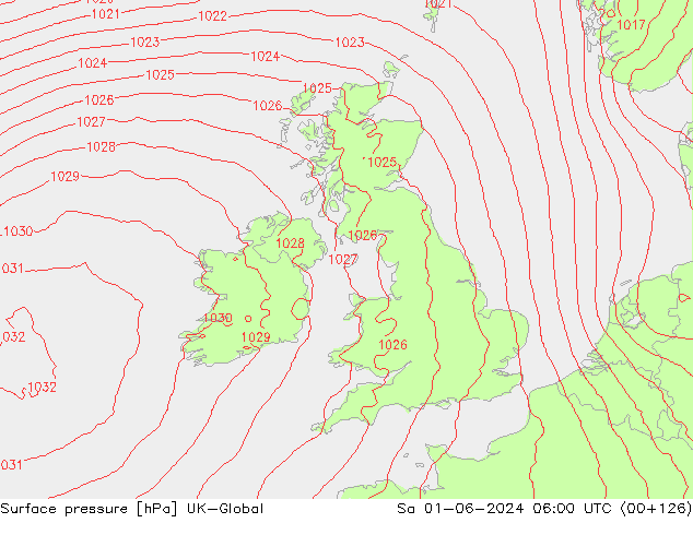 Surface pressure UK-Global Sa 01.06.2024 06 UTC