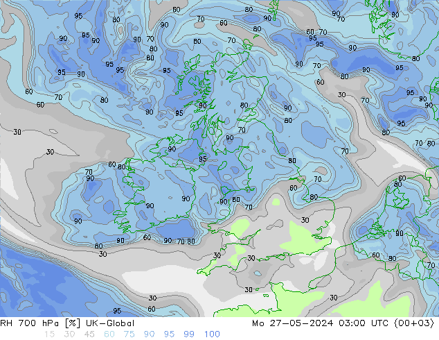 700 hPa Nispi Nem UK-Global Pzt 27.05.2024 03 UTC