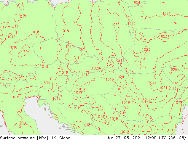 Presión superficial UK-Global lun 27.05.2024 12 UTC