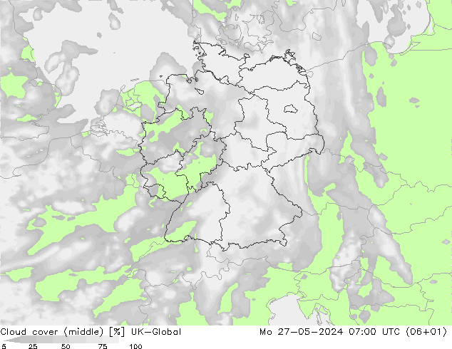 Wolken (mittel) UK-Global Mo 27.05.2024 07 UTC