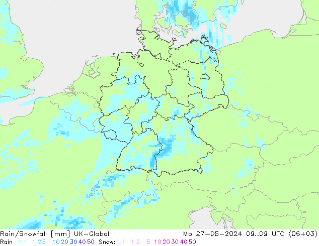 Lluvia/nieve UK-Global lun 27.05.2024 09 UTC