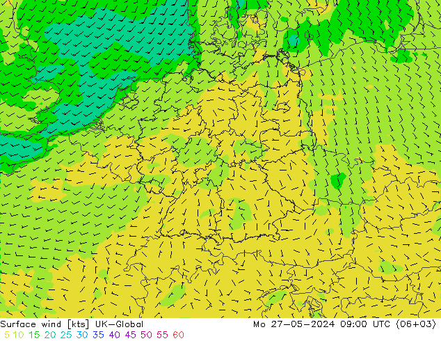 Bodenwind UK-Global Mo 27.05.2024 09 UTC