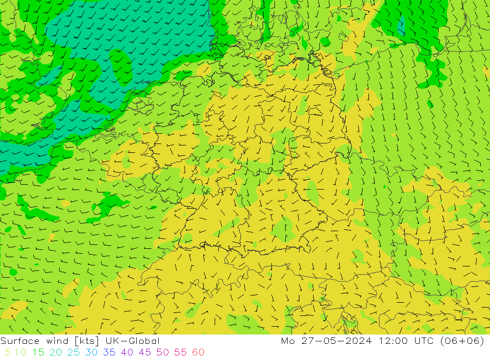 Wind 10 m UK-Global ma 27.05.2024 12 UTC