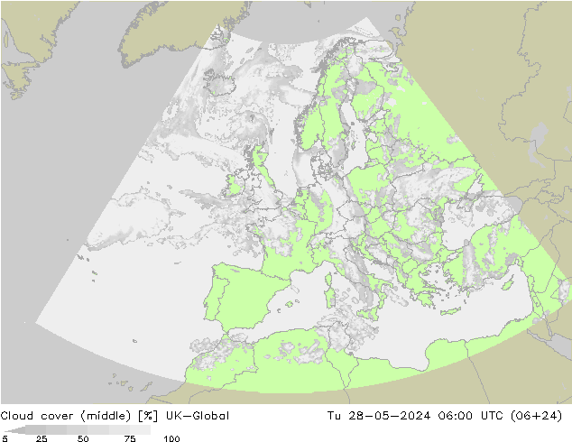 Wolken (mittel) UK-Global Di 28.05.2024 06 UTC