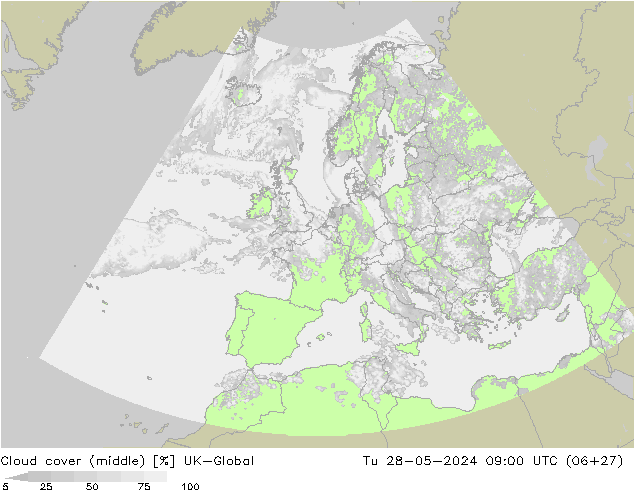 Cloud cover (middle) UK-Global Tu 28.05.2024 09 UTC