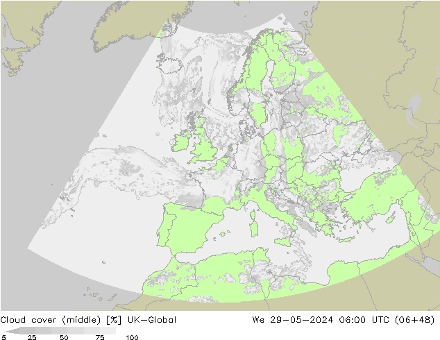 Bewolking (Middelb.) UK-Global wo 29.05.2024 06 UTC