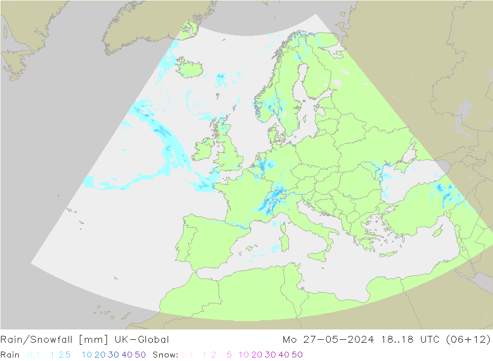 Regen/Schneefall UK-Global Mo 27.05.2024 18 UTC