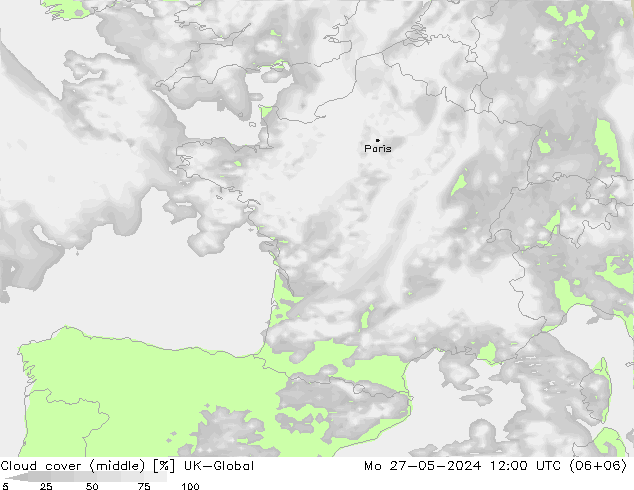 Wolken (mittel) UK-Global Mo 27.05.2024 12 UTC