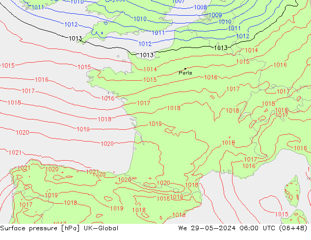 Bodendruck UK-Global Mi 29.05.2024 06 UTC