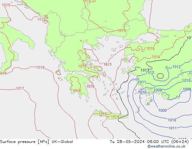 Luchtdruk (Grond) UK-Global di 28.05.2024 06 UTC